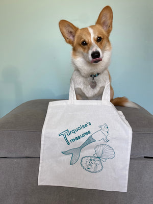 Small Turquoise’s Treasures tote bag