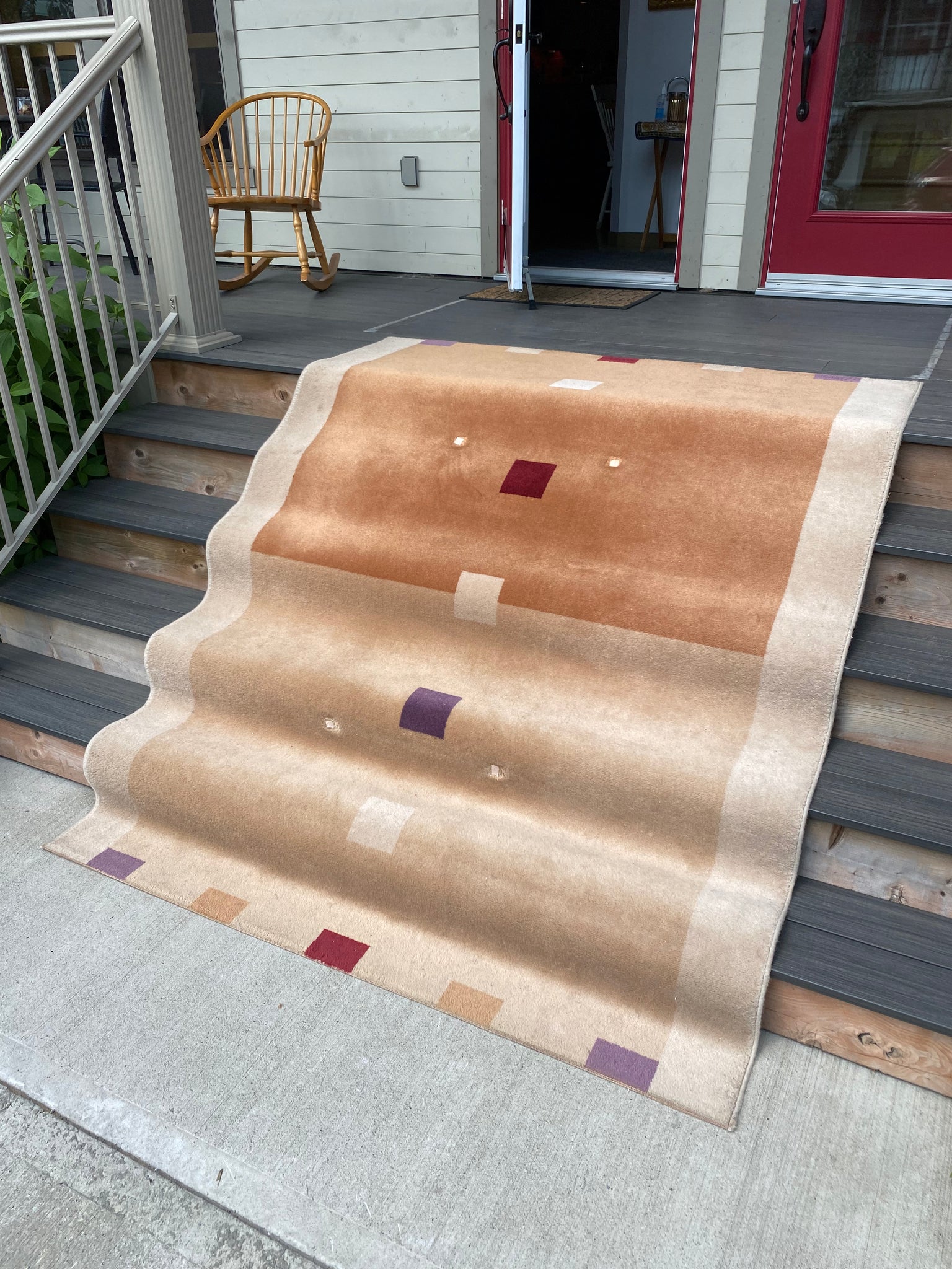 100% wool squares carpet