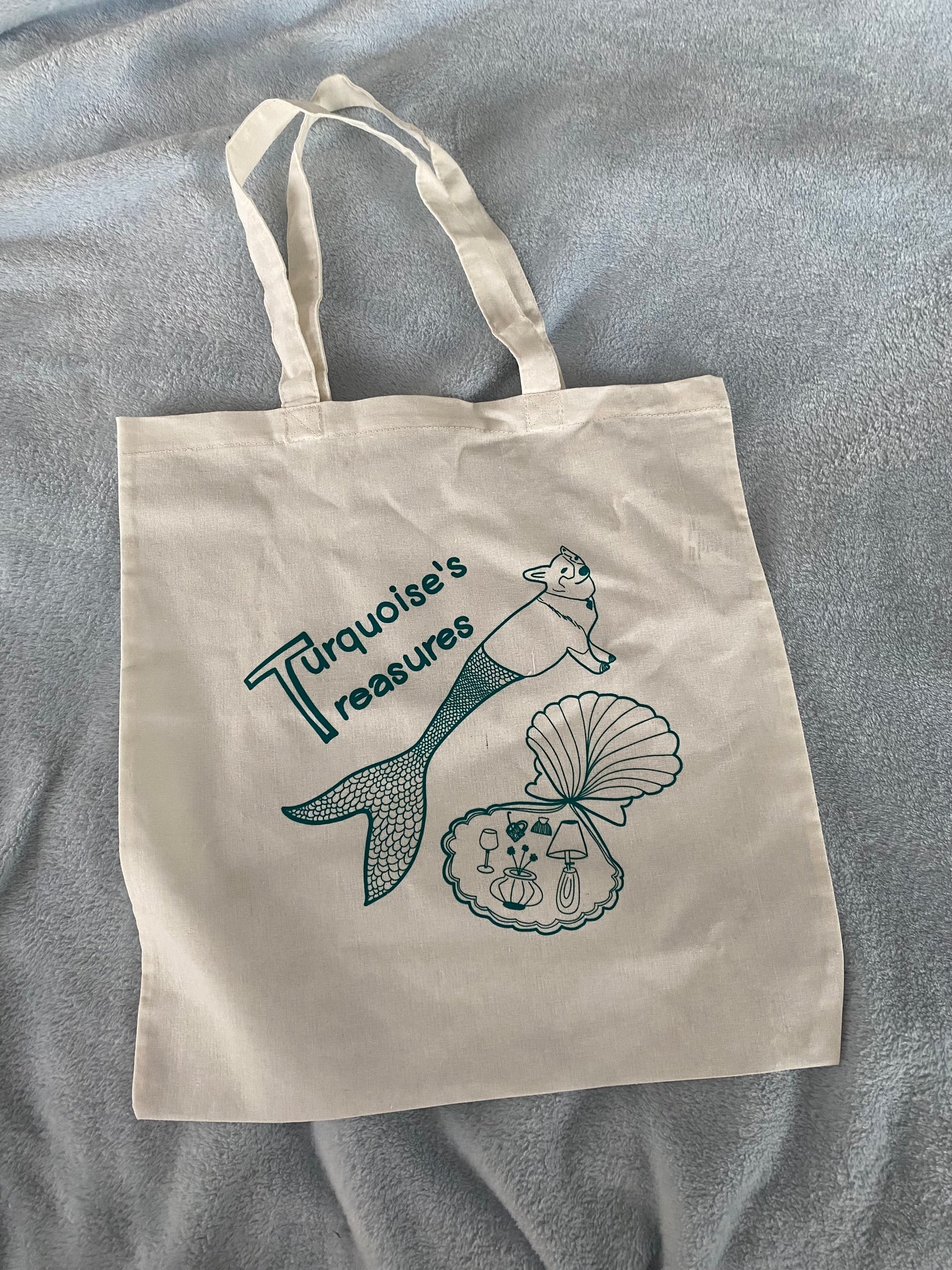 Petit tote bag Turquoise’s Treasures