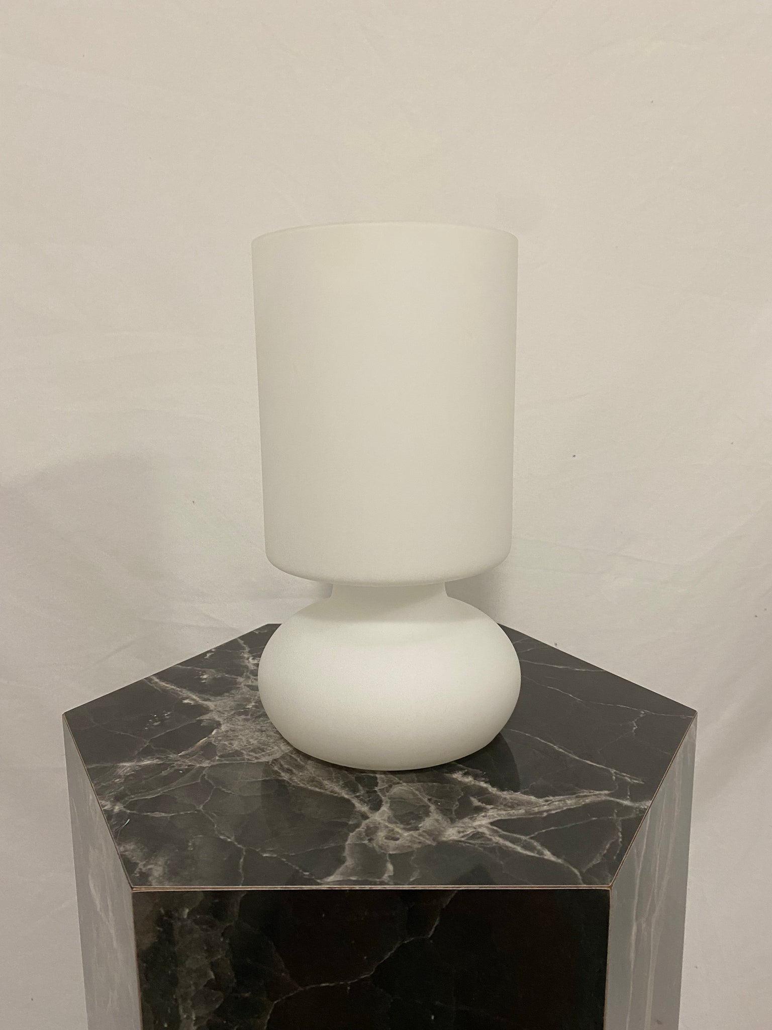 Frosted white IKEA Lykta lamp