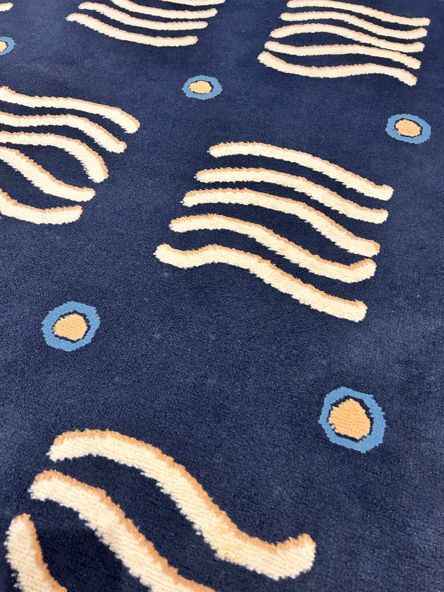 Navy blue IKEA ROM carpet