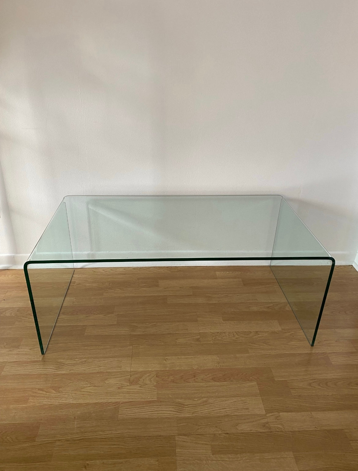Tempered glass waterfall coffee & side tables