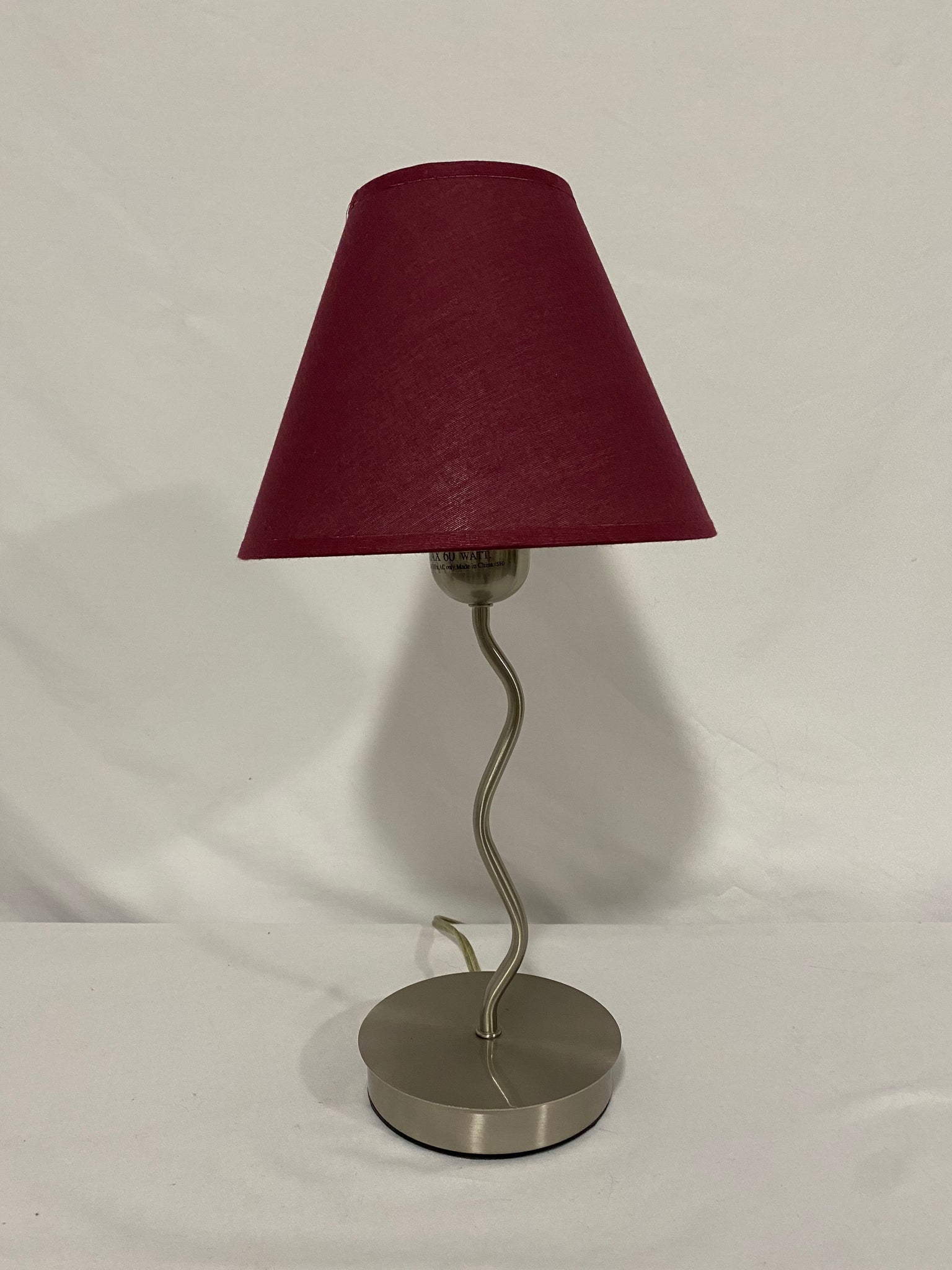 Silver squiggly lamp