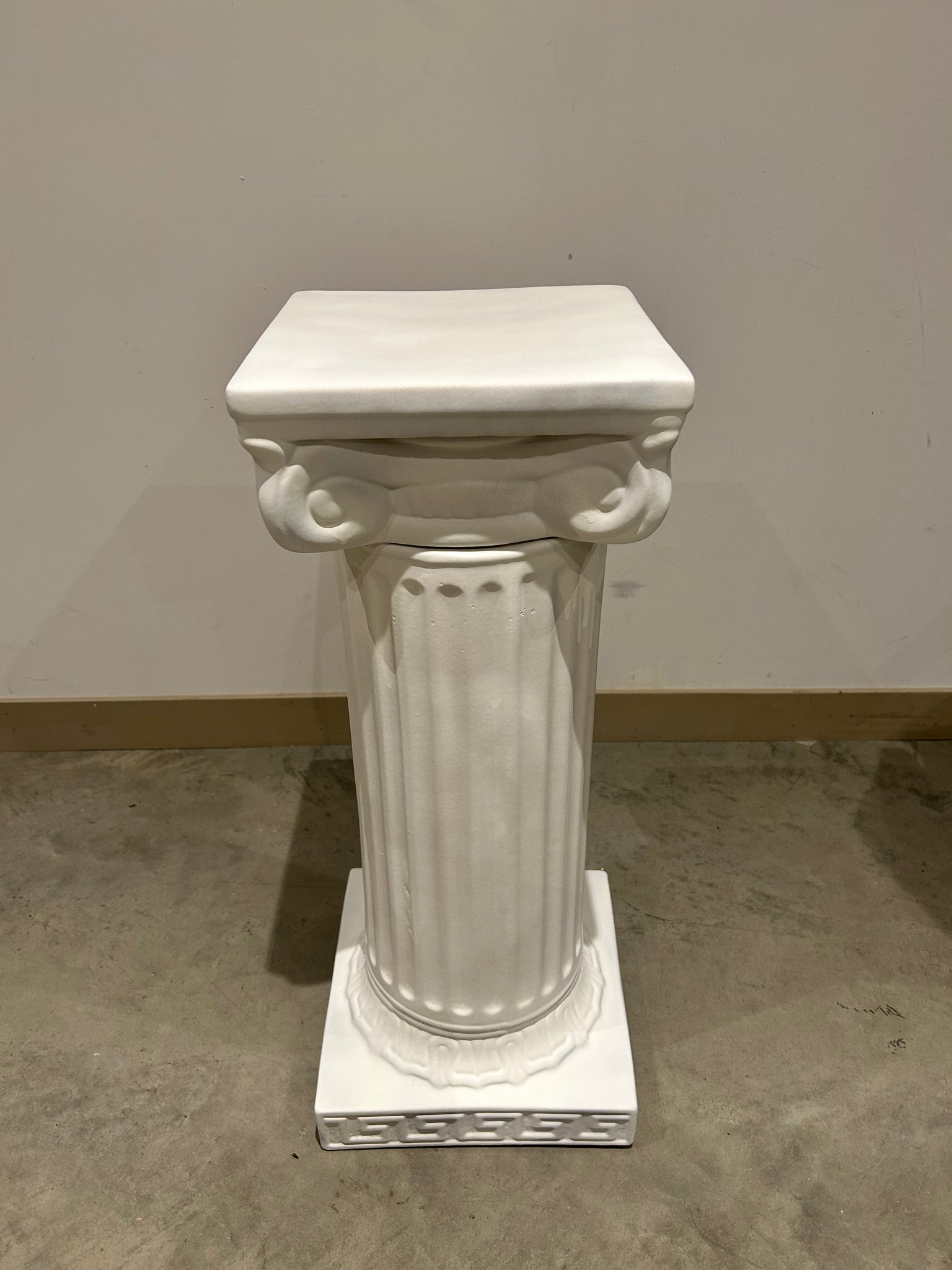 White Roman style plaster column