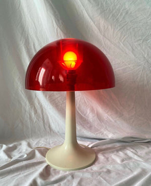 Cherry red Softlite mushroom lamp
