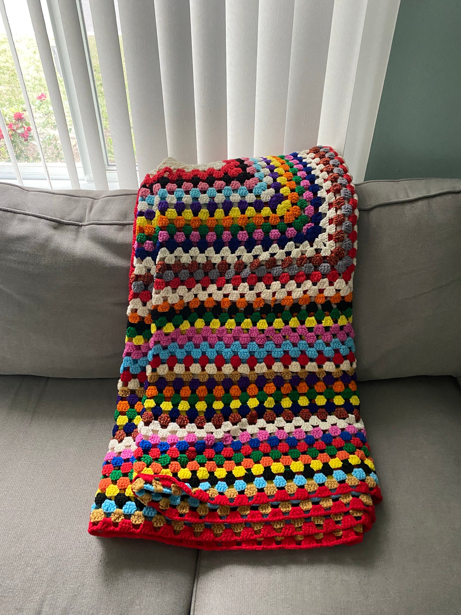 Retro crochet blanket