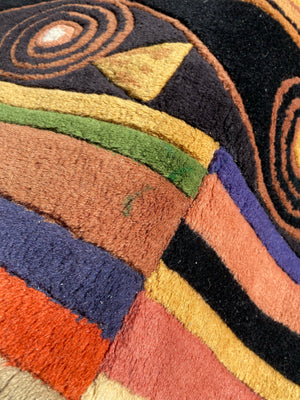 Magnifique tapis en laine de style Klimt