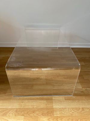 Lucite waterfall coffee table