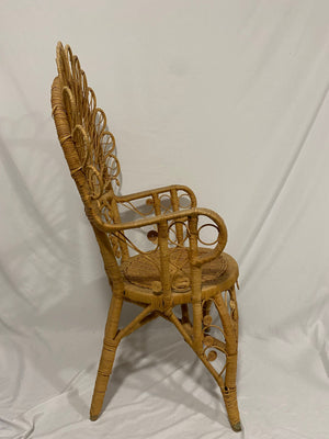 Peacock style wicker chairs