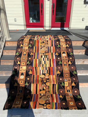 Magnifique tapis en laine de style Klimt