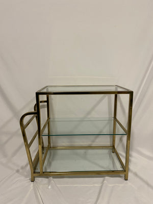 Cute little golden brass side table