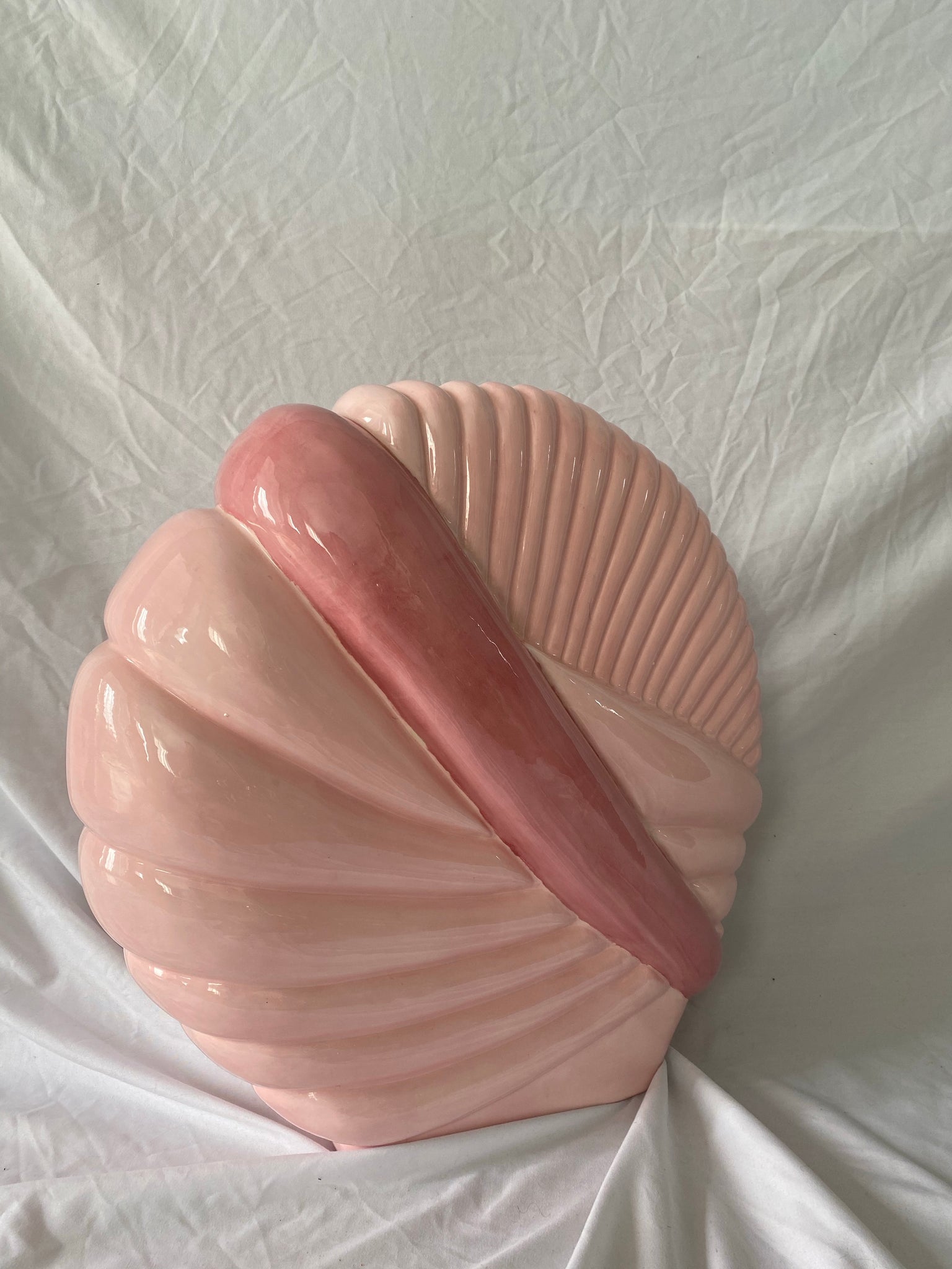 Stunning XL pink art deco vase
