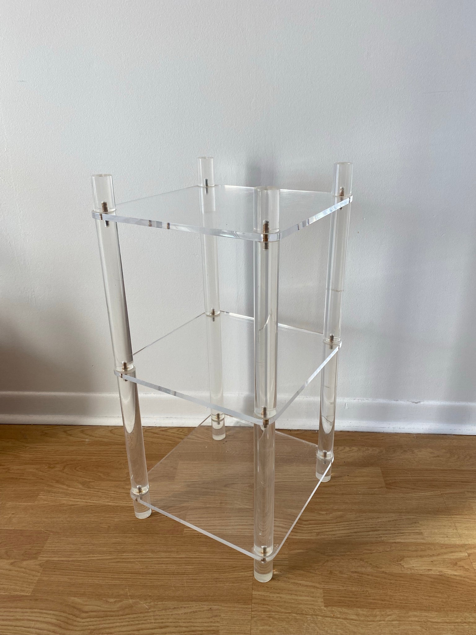Cute little lucite side table