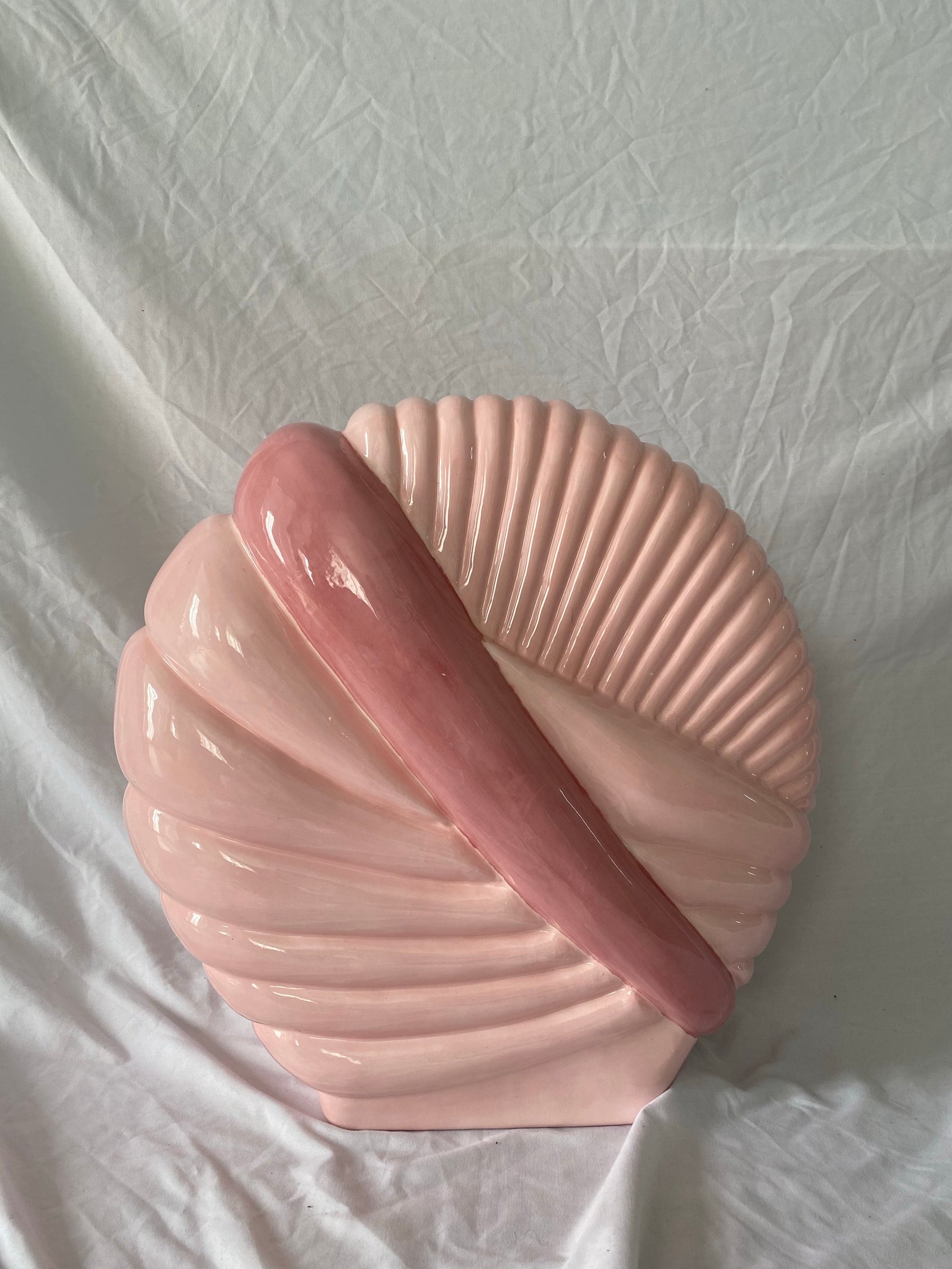 Stunning XL pink art deco vase