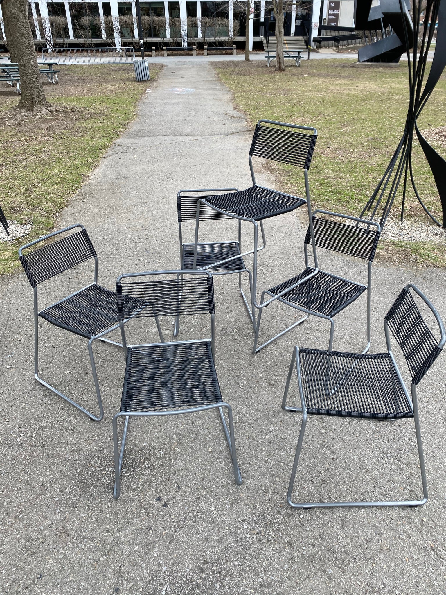 Spaghetti style IKEA MELKER chairs