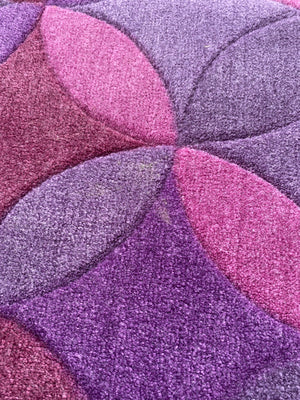 Purple and pink starburst carpet