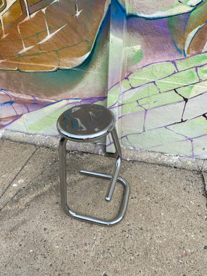 Chrome paperclip bar stools