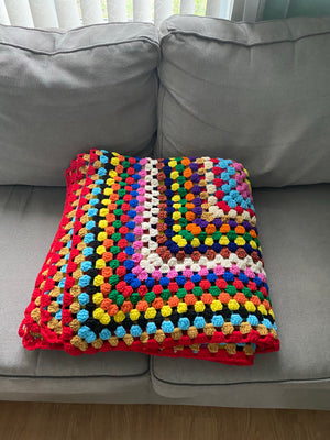 Retro crochet blanket