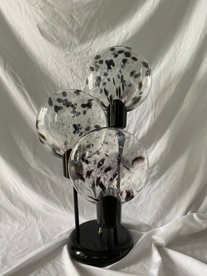 Murano glass speckled lollipop table lamp